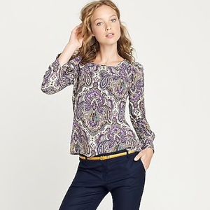 J.Crew Paisley Talitha Blouse, Small